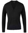 90011 Golden SOL'S Golden Cotton Acrylic V Neck Cardigan Black colour image